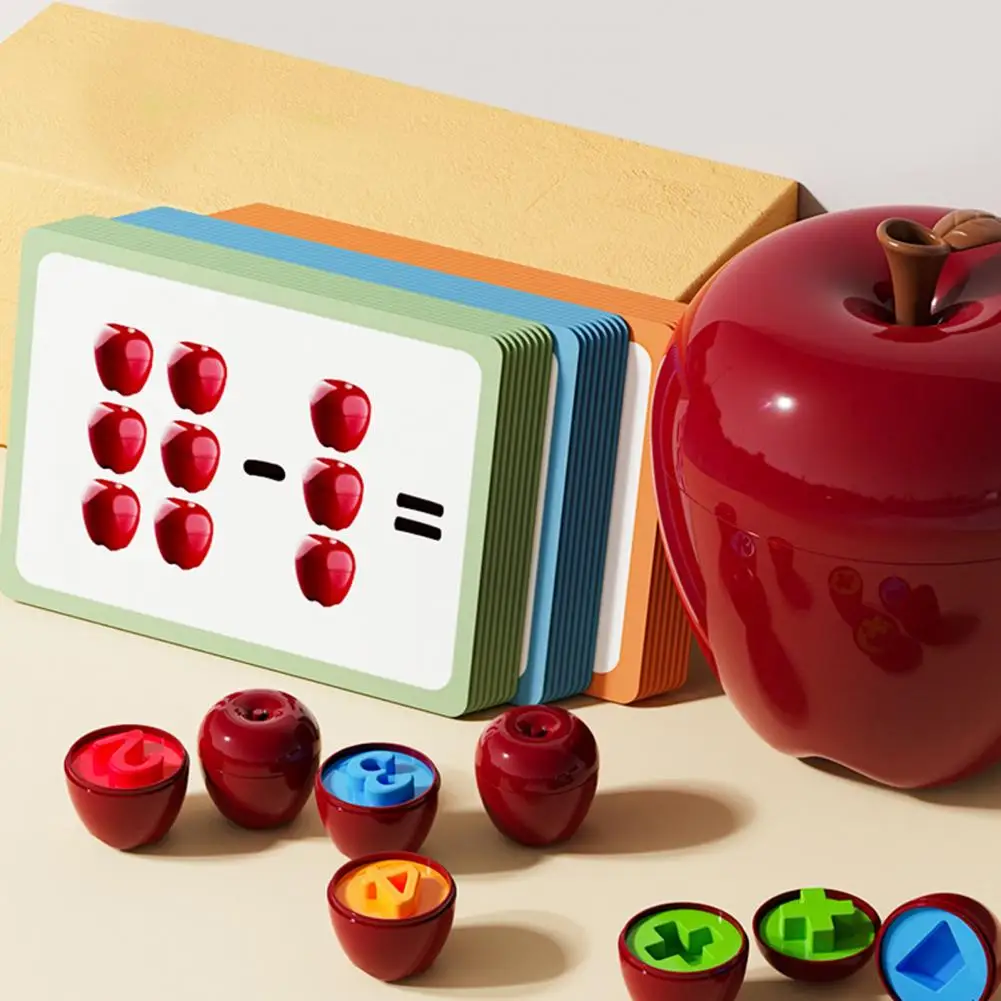 Number Fruit Matching Toy Educational Fruit Sorting Game for Kids Number Shape Color Matching Toy Set for Preschool for Toddlers