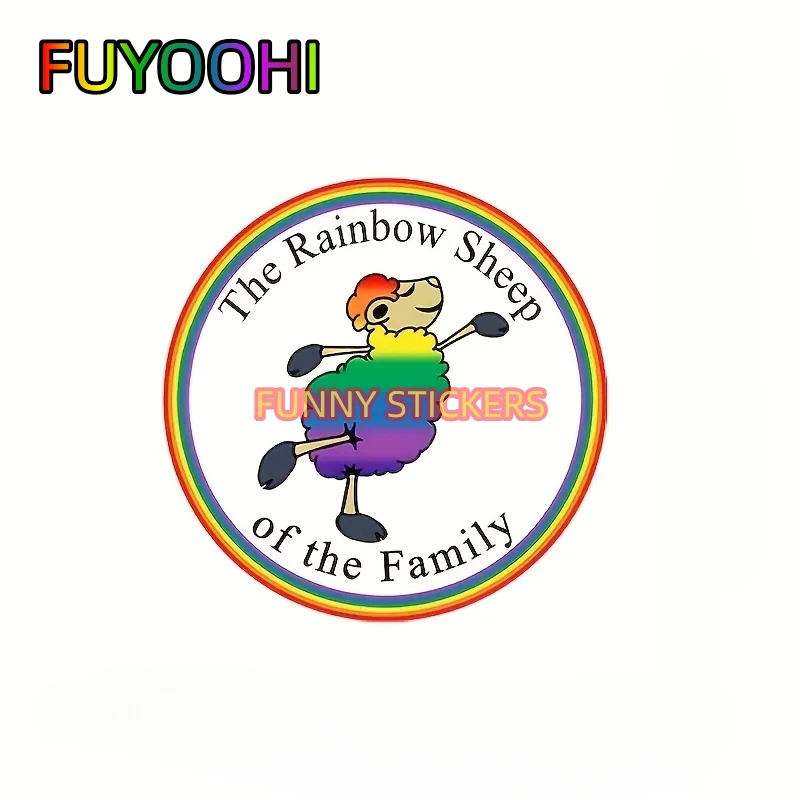 FUYOOHI Rainbow Sheep Sticker Premium Vinyl Decal  For Car Bumper Auto Window