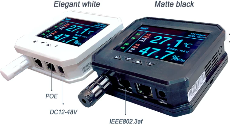 습도 및 온도 센서 poe 이더넷 RJ45 인터페이스 릴레이 출력 RS485 이더넷