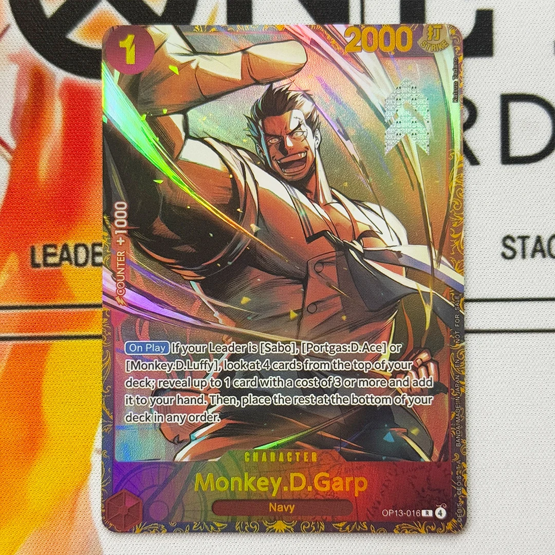 

Коллекционная карта English Proxy Card 2026 One Piece Treasure Cup Top 64 Alt-Art Monkey.D.Garp OPCG OP13-016, подарок для фанатов аниме