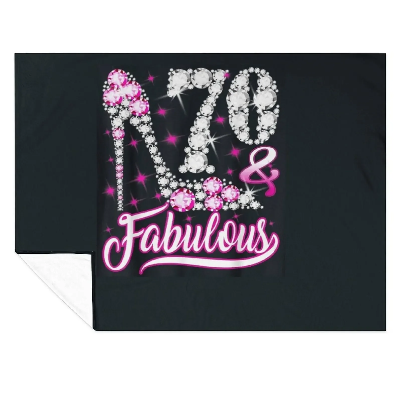 

Funny 70 And Fabulous - 70th Birthday Years Ago Gifts Throw Blanket Cute bed plaid Hairys Furry Blankets