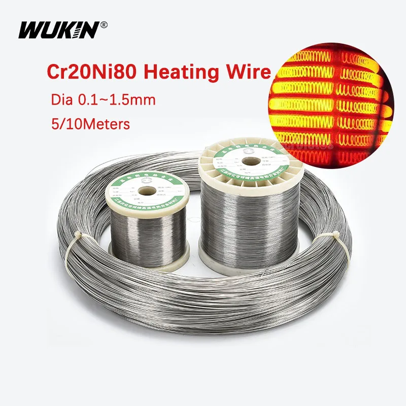 5/10Meters Diameter0.1-0.8mm Cr20Ni80 Heating Wire Nichrome Wire Resistance Wires For Cutting Foam Alloy Heating Yarn