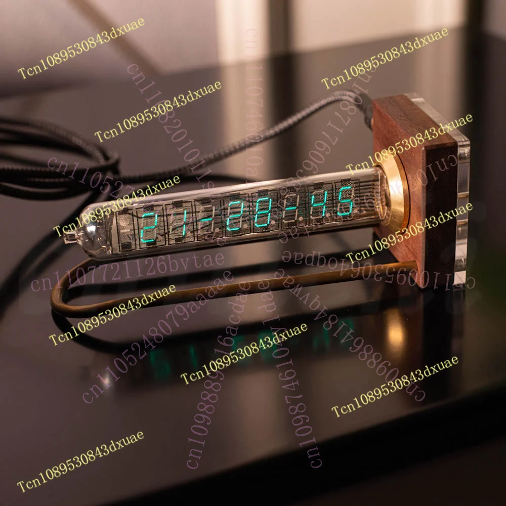 IV18 Fluorescent Tube Clock Crafts Living Room Desktop Decoration IV-18 Glow Tube Clock Retro Punk