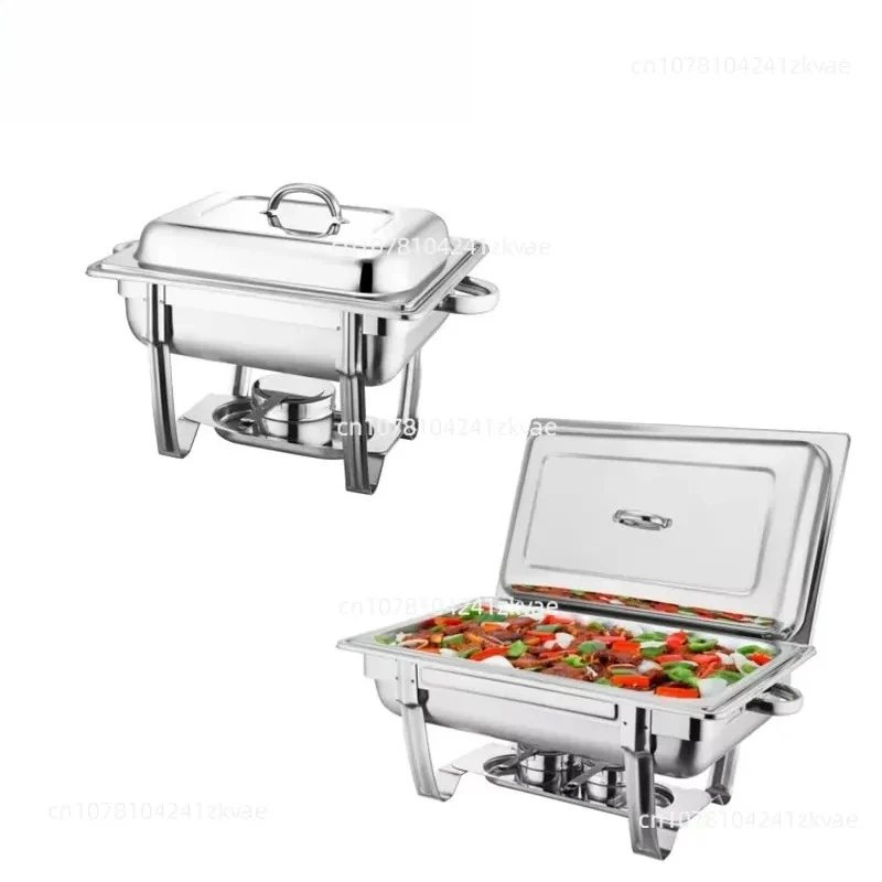 Stainless Steel Hot Pot Buffet Set 304 Upper Vegetable Pot Flip Hot Pot Food Warmer Restaurant Supplies