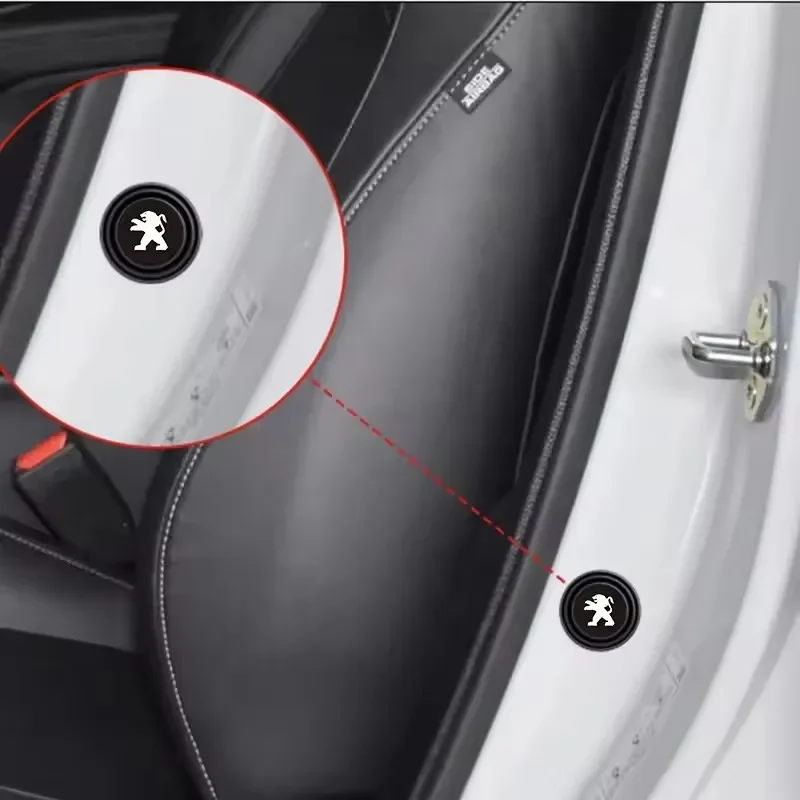 2/4pcs Car Door Shock Absorption Gasket Stickers Pad  For Peugeot 308 206 207 407 607 108 208 301 308 508 107 BB1 HX1 Partner