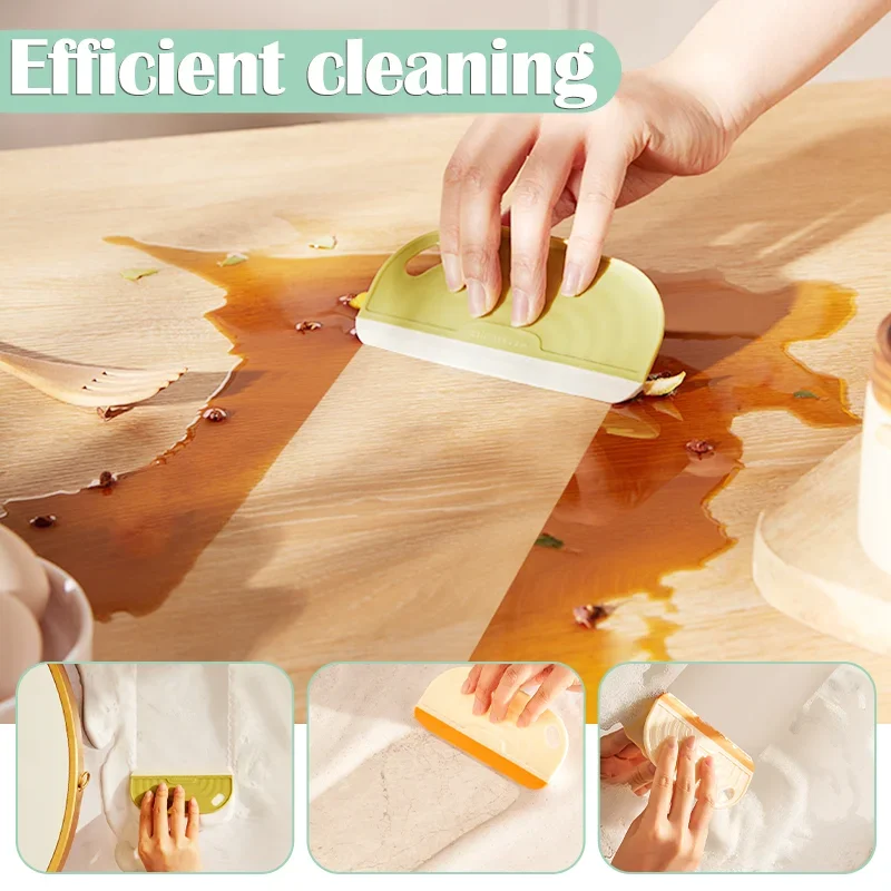 Clean Scraping Film Scraper Soft Silicone Squeegee Kitchen Sink Countertop Squeegee Window Mirror Water Wiper