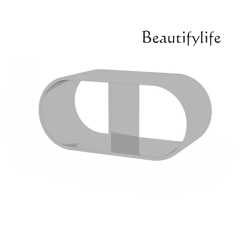 

Stainless steel brushed water table clothing store display table shoe bag oval Nakajima window display direct sales