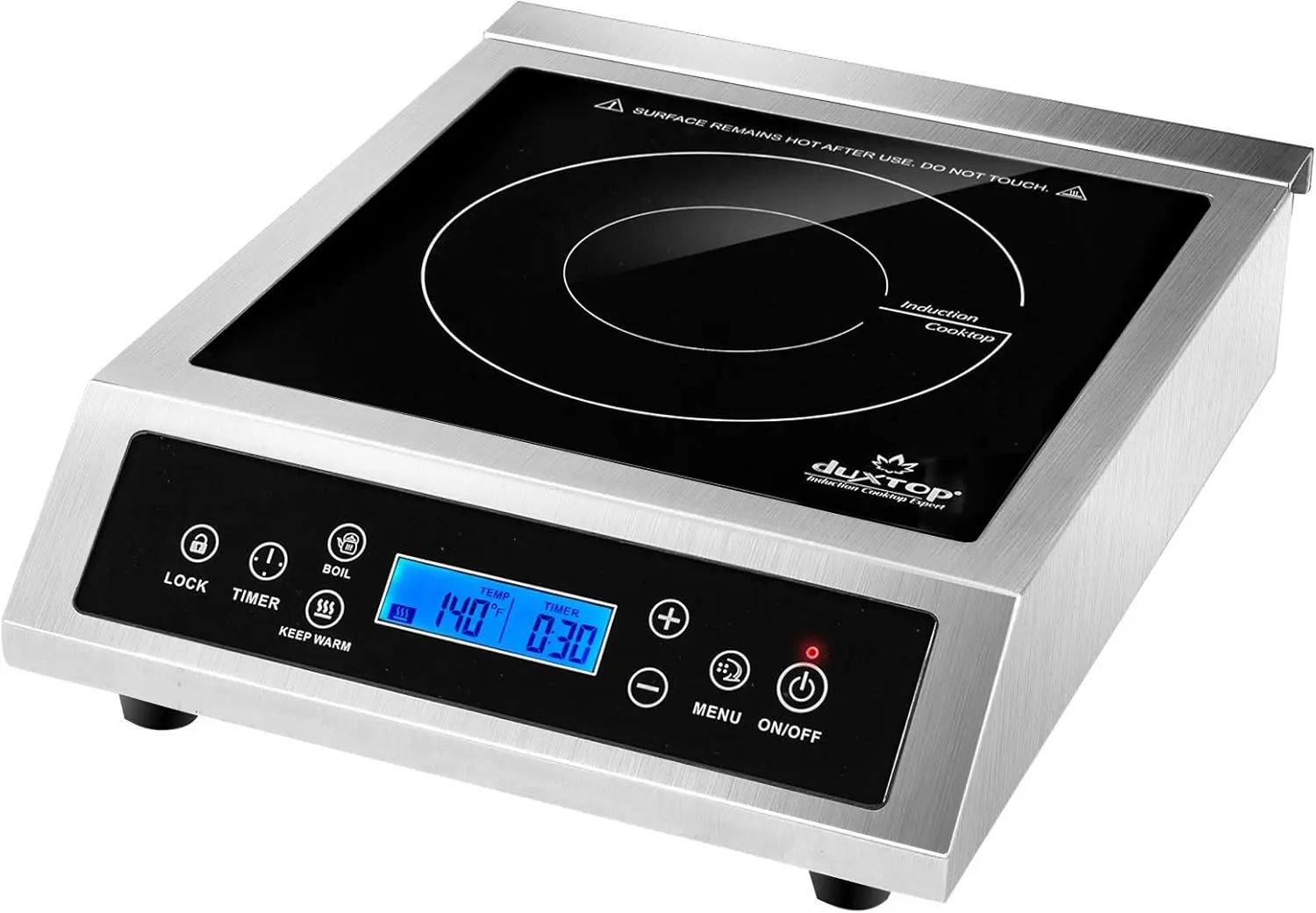 Professional Portable Induction Cooktop, Commercial Range Countertop Burner, 1800 Watts Induction Burner with Sensor