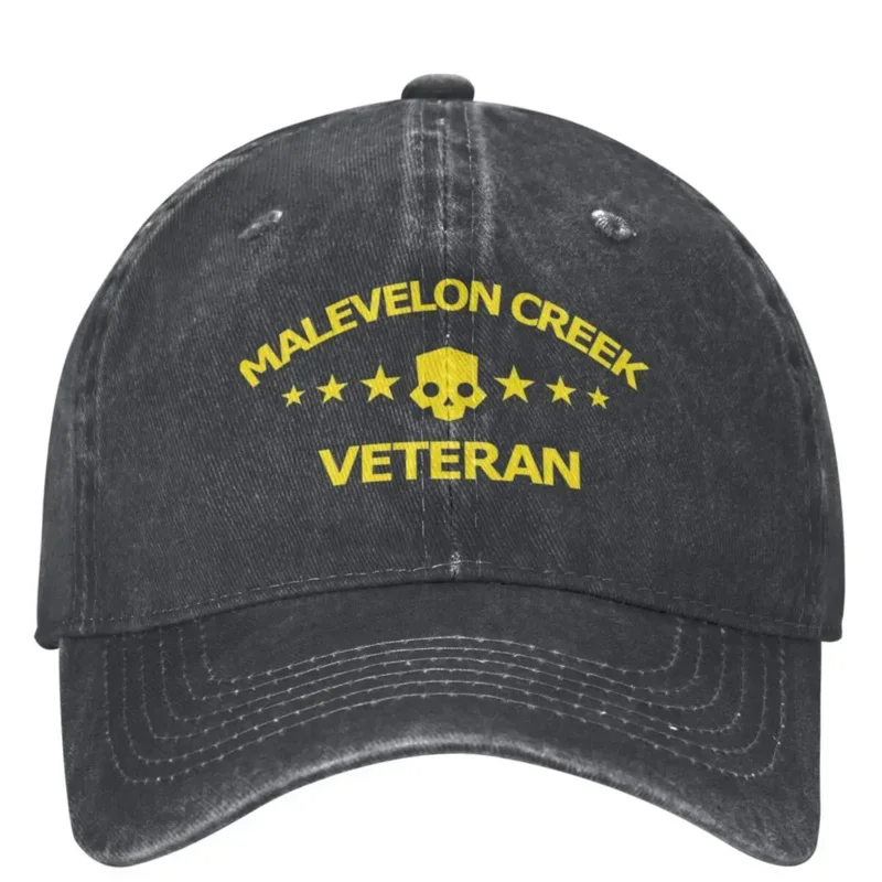 Y2K Men Women Helldivers 2 Malevelon Creek Veteran Baseball Cap Fashion Distressed Headwear Adjustable