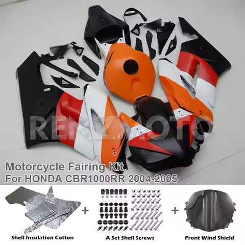 Motorcycle Fairing Kit for Honda CBR1000RR 2004 2005 Body CBR1000RR 04 05 Injection 1000RR Advanced Cover Black Red