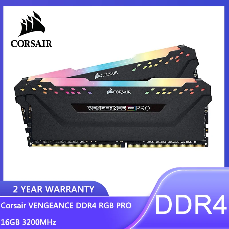 Corsair VENGEANCE RGB PRO DDR4 16 ГБ 3200 МГц Intel XMP 2,0 iCUE совместимая компьютерная память черная