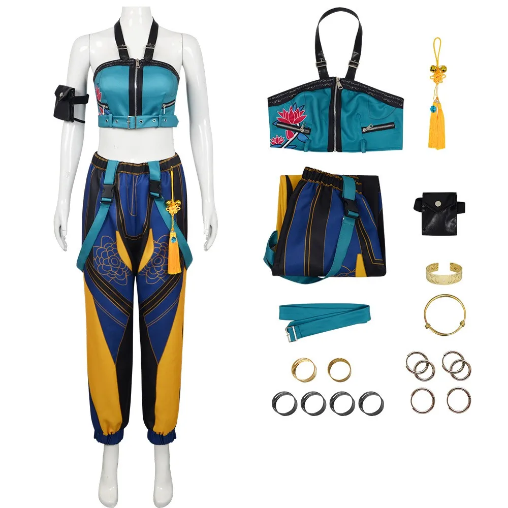 Costume de Cosplay inspiré de K-Pop Zoey pour adultes, uniforme de chasseur de démons de Style coréen pour femmes, Costume de fête de Cosplay de bande dessinée d'halloween