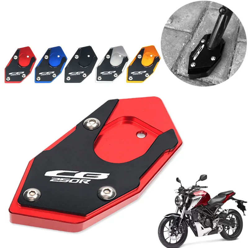 

Motorcycle CNC Kickstand Foot Side Stand Extension Pad Support Plate Enlarge For HONDA CB150R CB300R CB250R CB 150R 250R 300R
