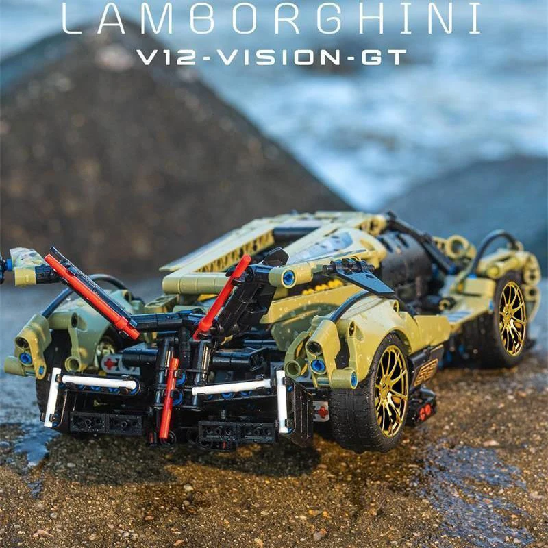 1039PCS Technical Lambor V12 Vision GT Concept Speed Car Building Blocks MOC Assemble Bricks Toys Gifts For Adult Boy