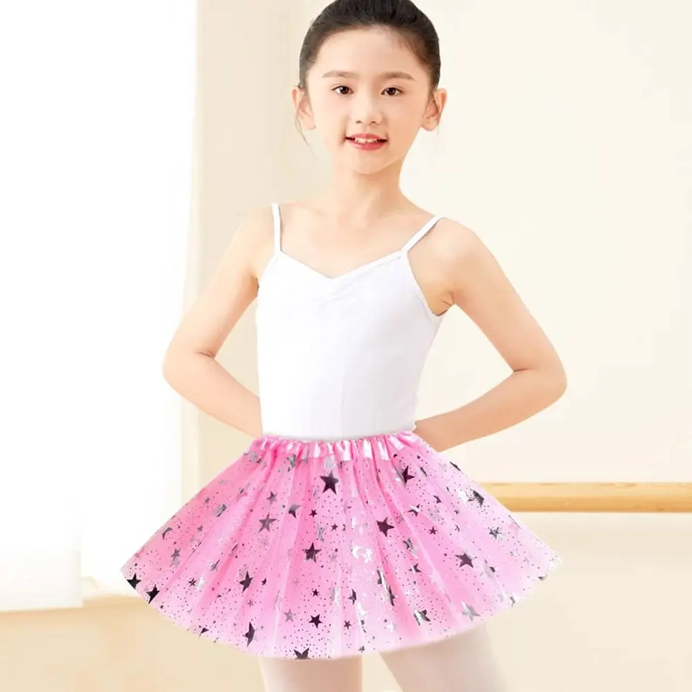 Fashion Stars Tutu Skirt Colorful Tulle Princess Skirt Netting Dance Skirt Children