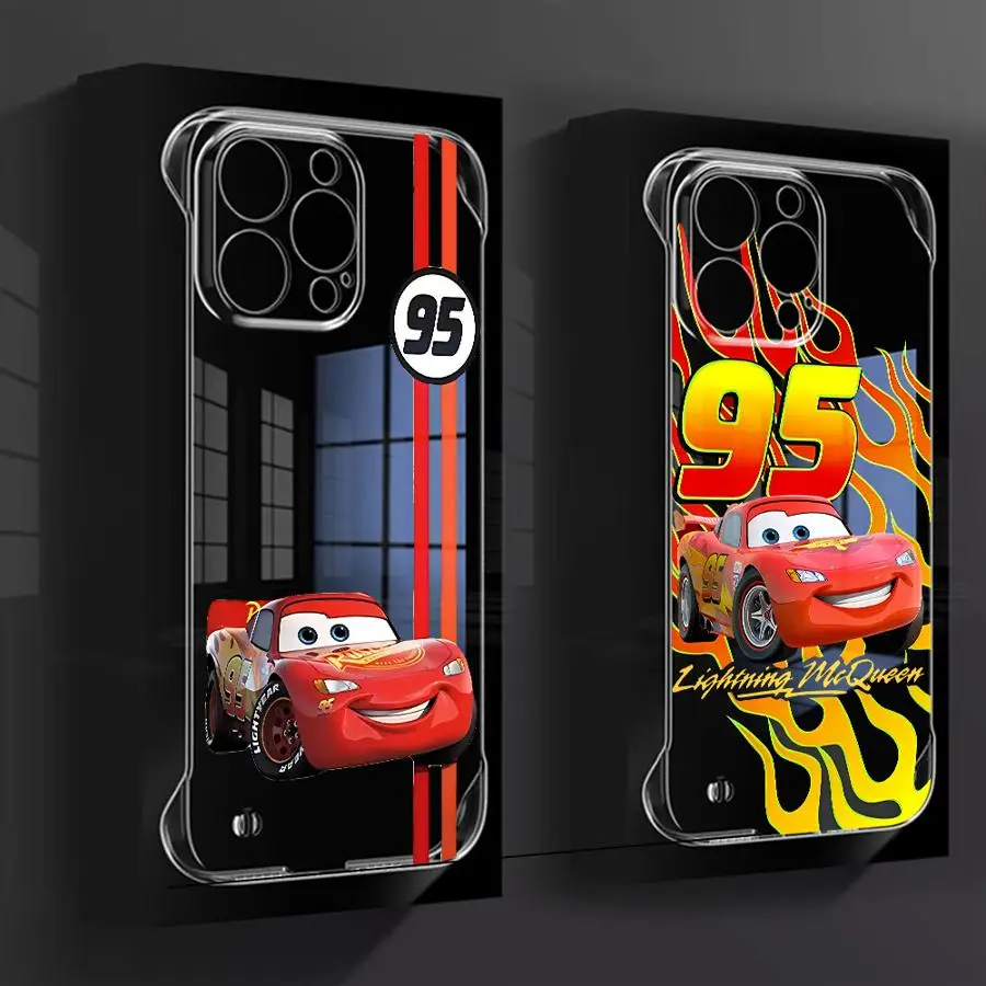 Legal relâmpago mcqueen disney claro caso de telefone duro para iphone 16 pro 13 pro max 14 15 pro max 11 12 capa transparente