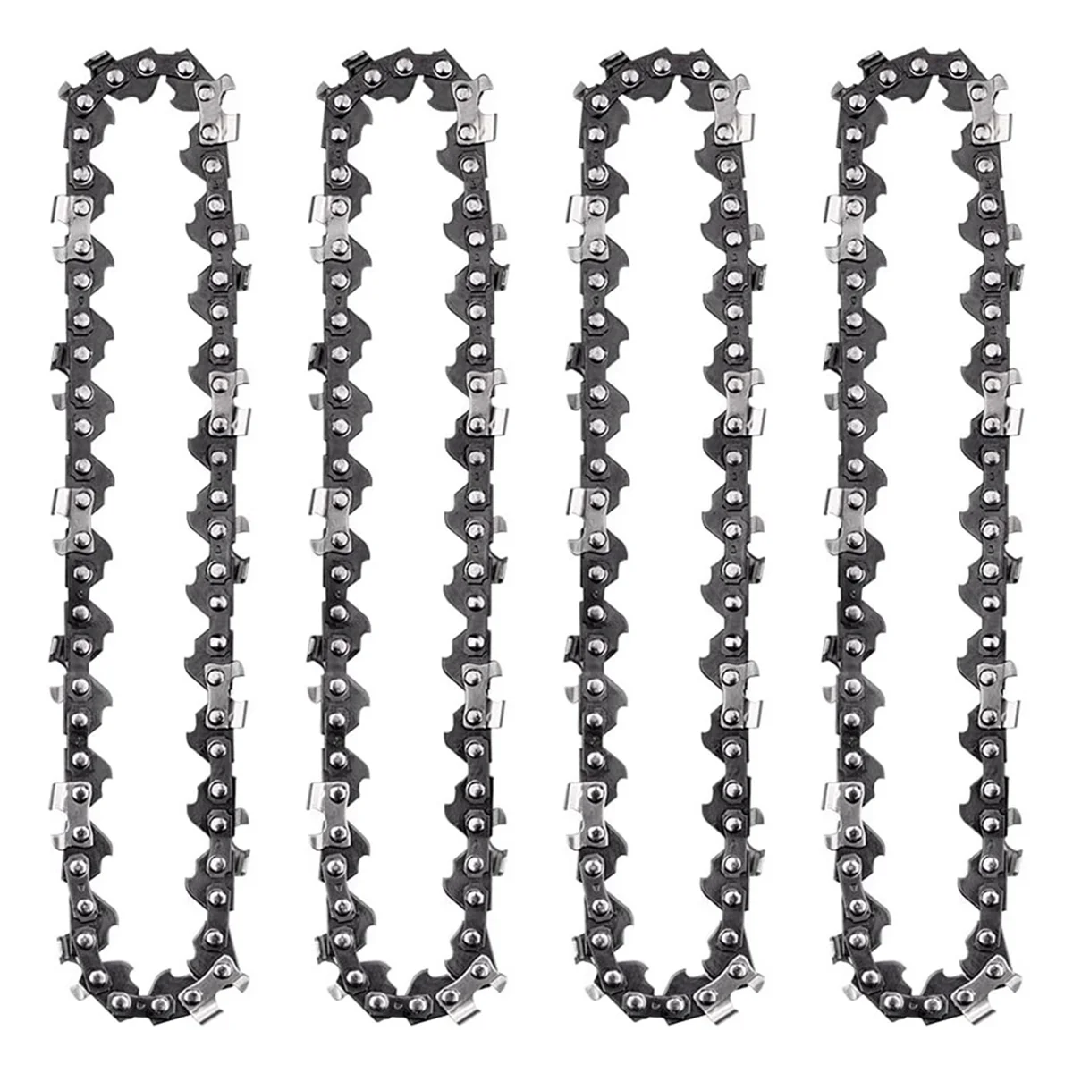 4Pcs Mini Chainsaw Chain 4 Inch Guide Saw Chain 1/4 LP Pitch, 28 Sections for Electric Protable Handheld Chain Saw LYZ