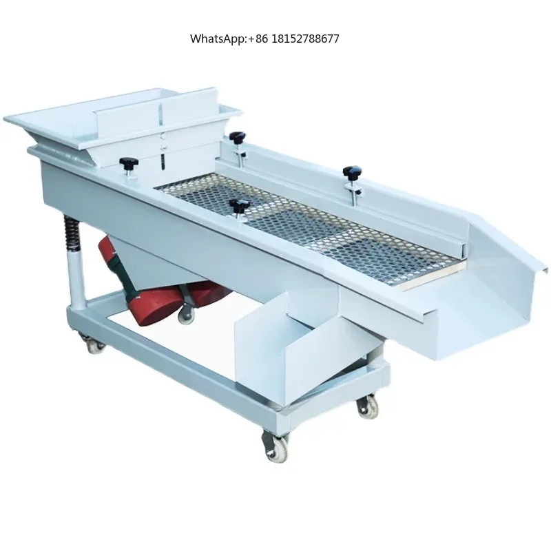 New High Productivity Adjustable Small Stainless Steel Food Linear Vibration Sieve Screen Machine Separating Beans Sugar
