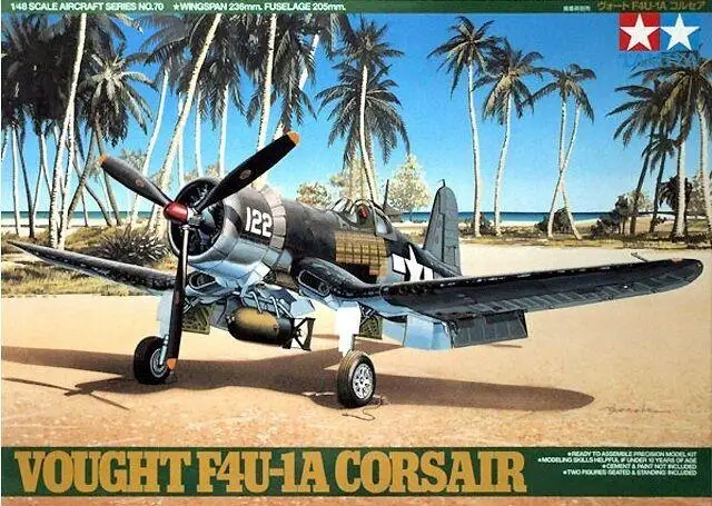 

Tamiya 61070 1/48 Aircraft Model Kit U.S.Navy Vought F4U-1A Corsair Mk II