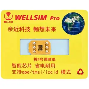 Bilashmart 2024 Most Stable Wellsim Pro Single Side Adhesive Universal Card Sticker Iphone 6 To Iphone 16 Pro Max Tray Chips Adapters