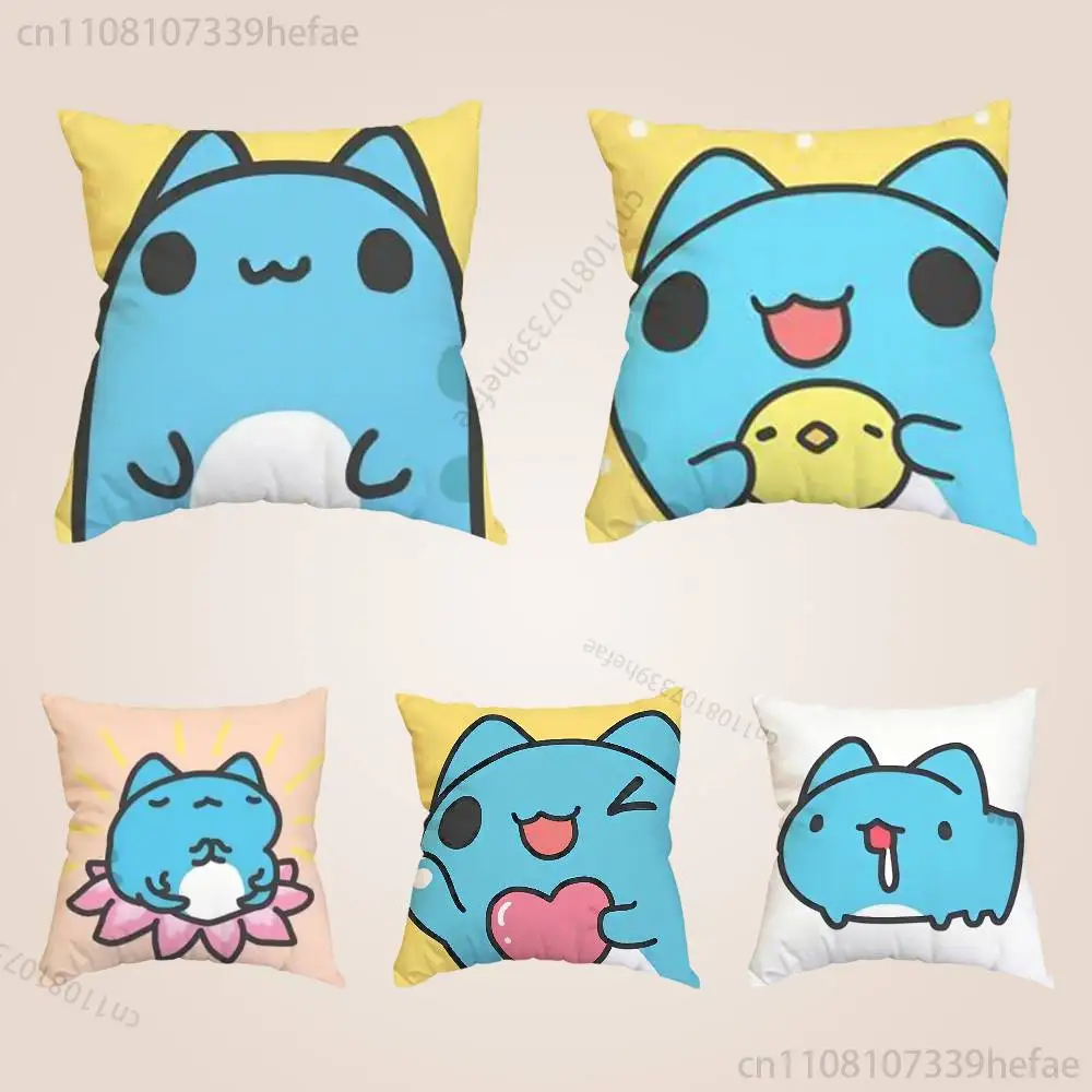 

Bug Cat C-Capoo Print Polyester Pillow Case for Valentine gift Home Sofa Cushion Cover Decoration Custom