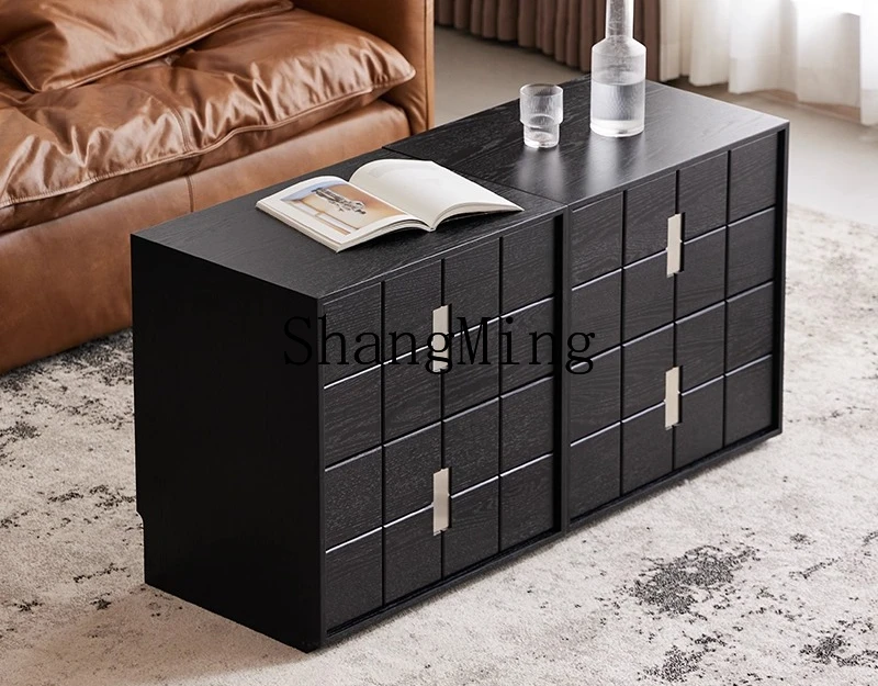 FG Modern Living Room Multifunctional Module Combination  Bedroom Storage Cabinet Floor-to-ceiling black card door cabinet