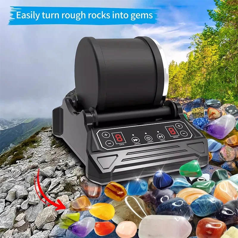 Electric Stone Polisher Tumble Stone Grinder Rock Tumbling Kit Polishing & Cleaning Stone Jewelry Making DIY Tumbling Kit - view 5