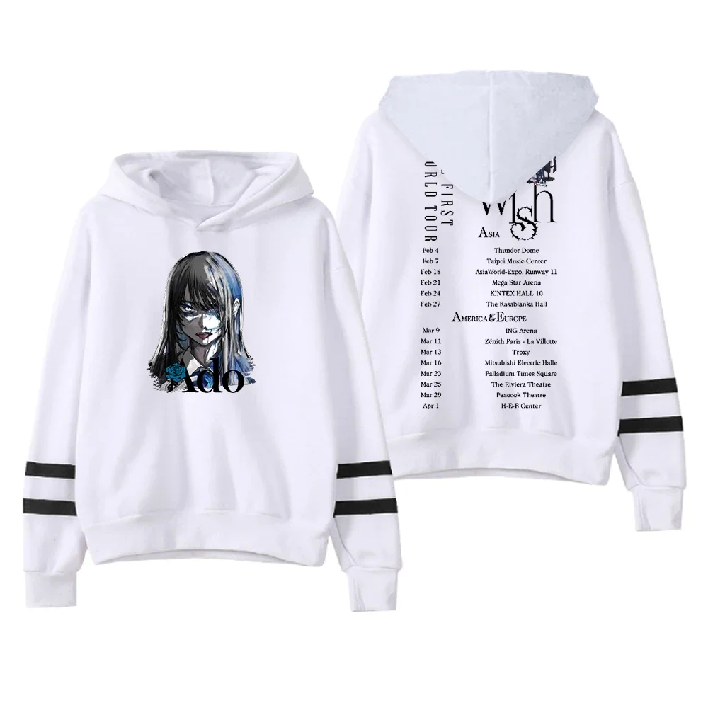 Ado Wish Tour Merch Funny Hoodie Hip Hop Graphic Sweatshirt Poleron Hombre Streetwear Harajuku Tracksuit Oversized Clothes