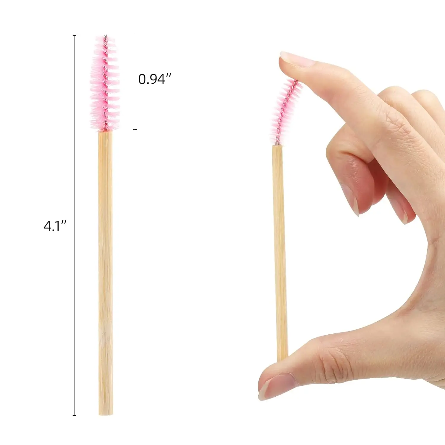 Eyeblogug-Brosses à cils en bois, Végétde cils, baguettes de mascara, applicateur pour extension de cils, outil de maquillage, 50 pièces, 100 pièces, 300 pièces