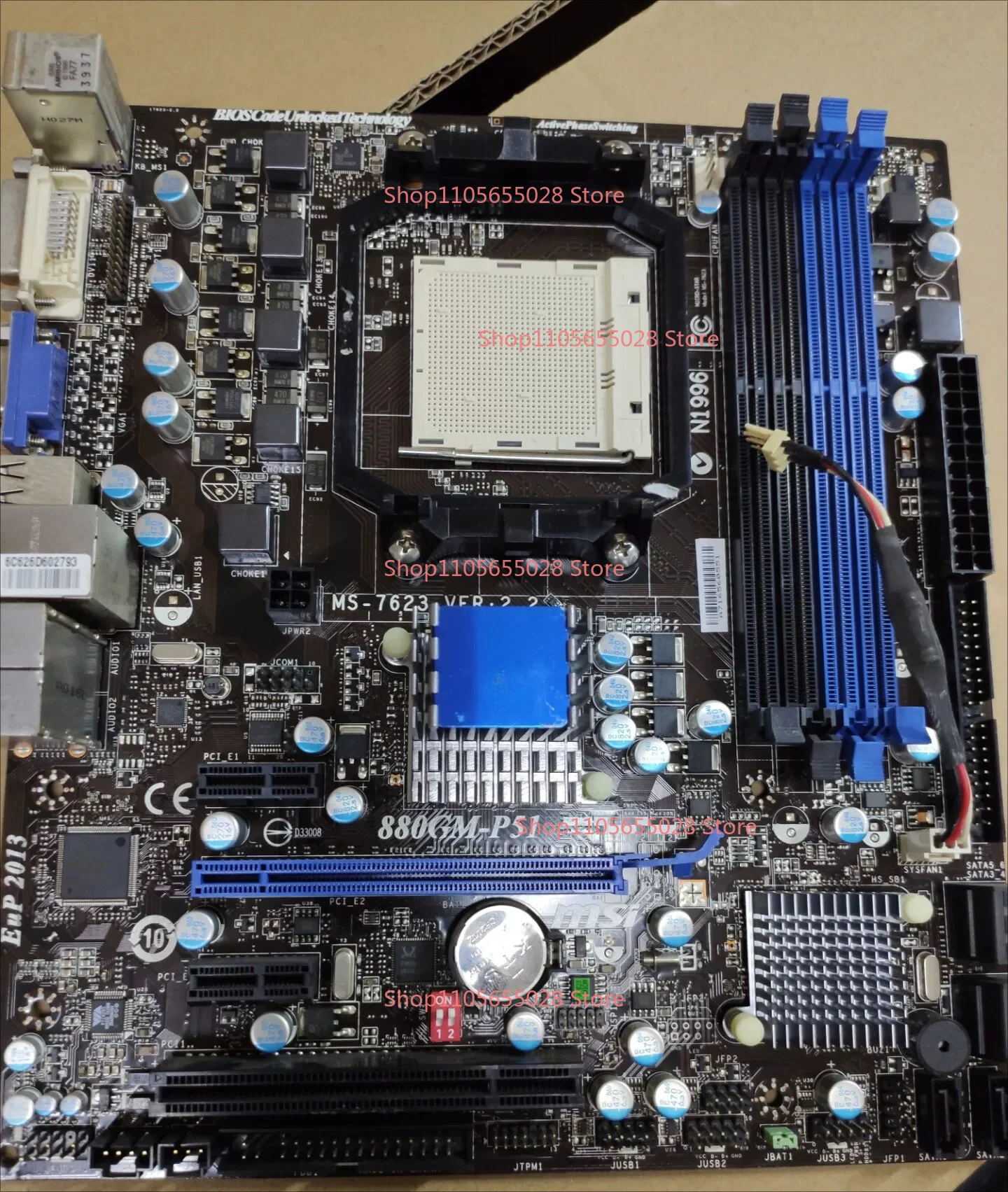 pour-carte-mere-msi-880gm-p51-e41-am3-open-core-ddr3-entierement-integree-avec-deflecteur-d'origine