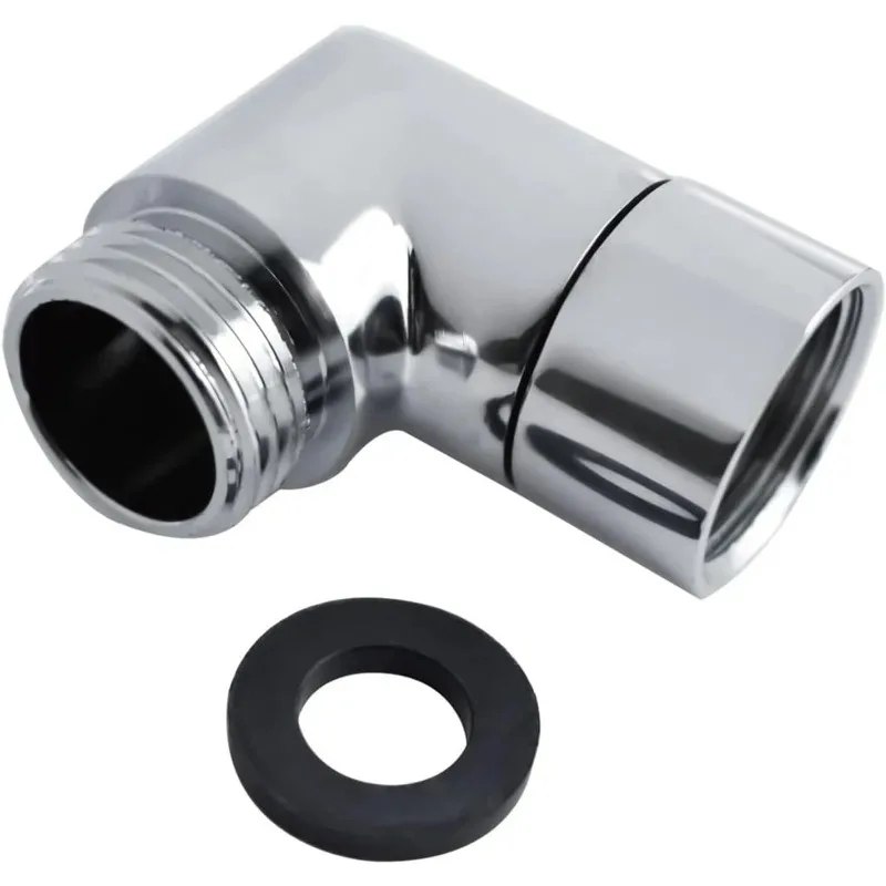 

Shower Head Elbow Adapter Durable Sliver Shower Arm Extension Connector 90 Degree