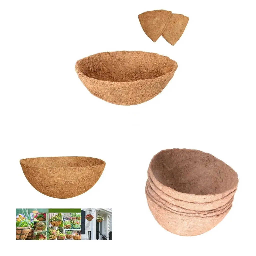 

Подвесная корзина для домашнего сада, круглая подушка для цветов из кокосового волокна, цветочный горшок