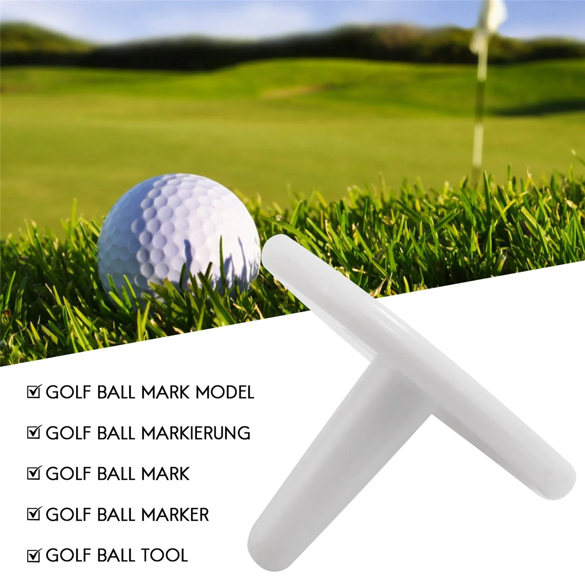 golf ball mark50 PCS Golf Ball Marker 18mm Random Color