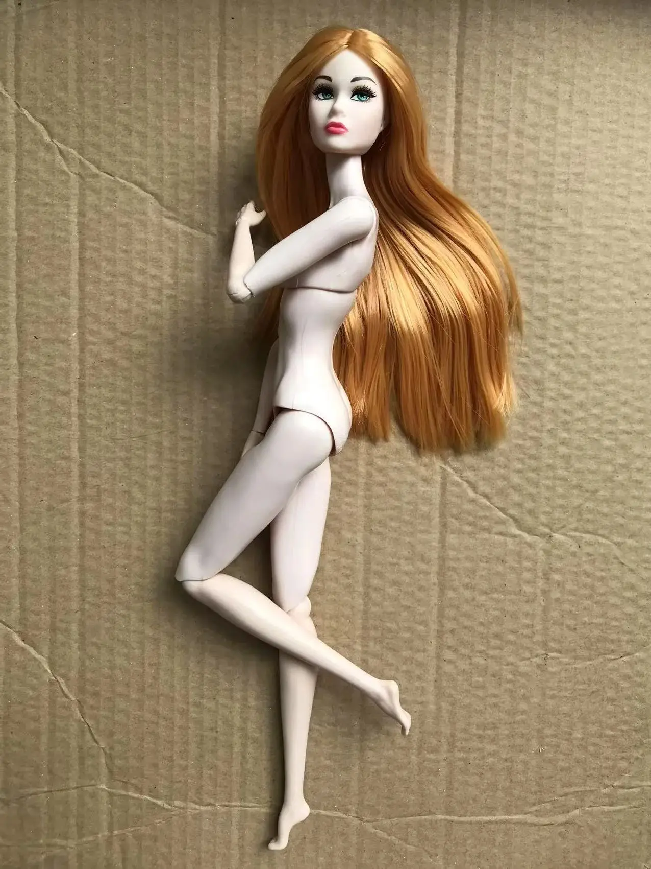 Poppy Parker Blank Face Head With Colorful Hair MENGF Super White