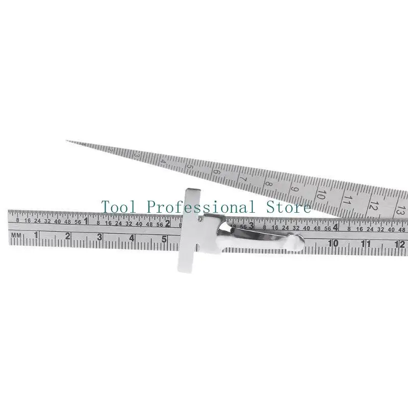 57QF 간단하고 합리적인 스테인레스 스틸 용접 테이퍼 게이지 필러 게이지 구멍 검사 테스트 눈금자