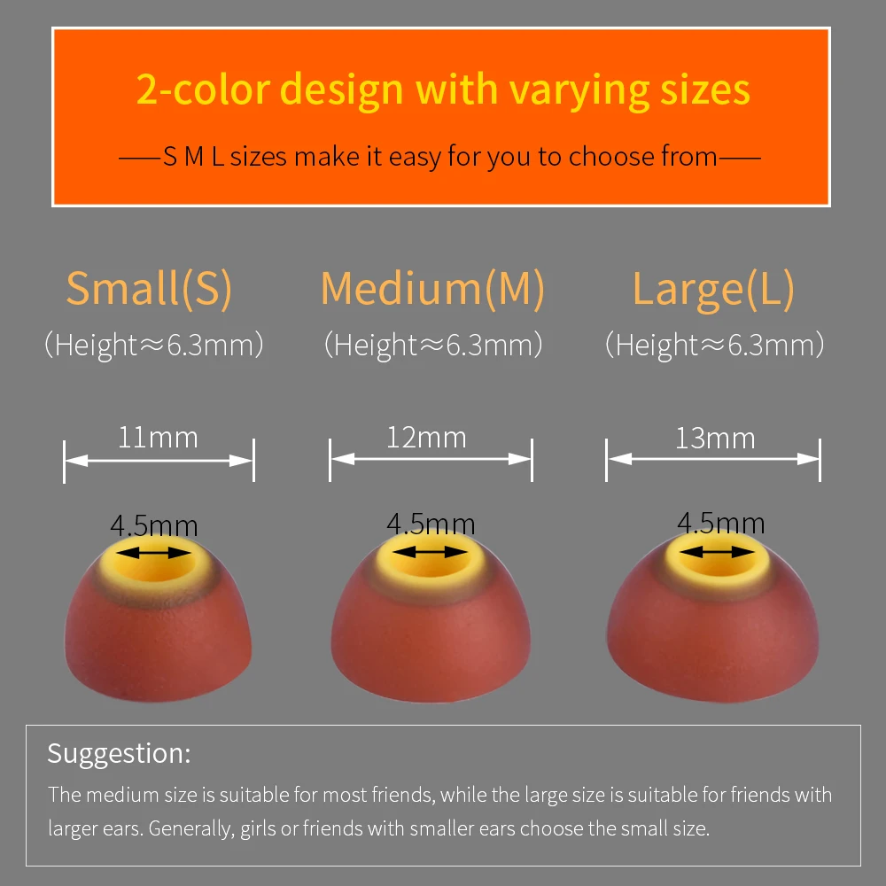 Puntas de espuma de memoria para auriculares Xiaomi Air 2 Pro, auriculares TWS para HUAWEI Freebuds/B & O H3 E4 E8/Sennheiser IE80, 6 unidades