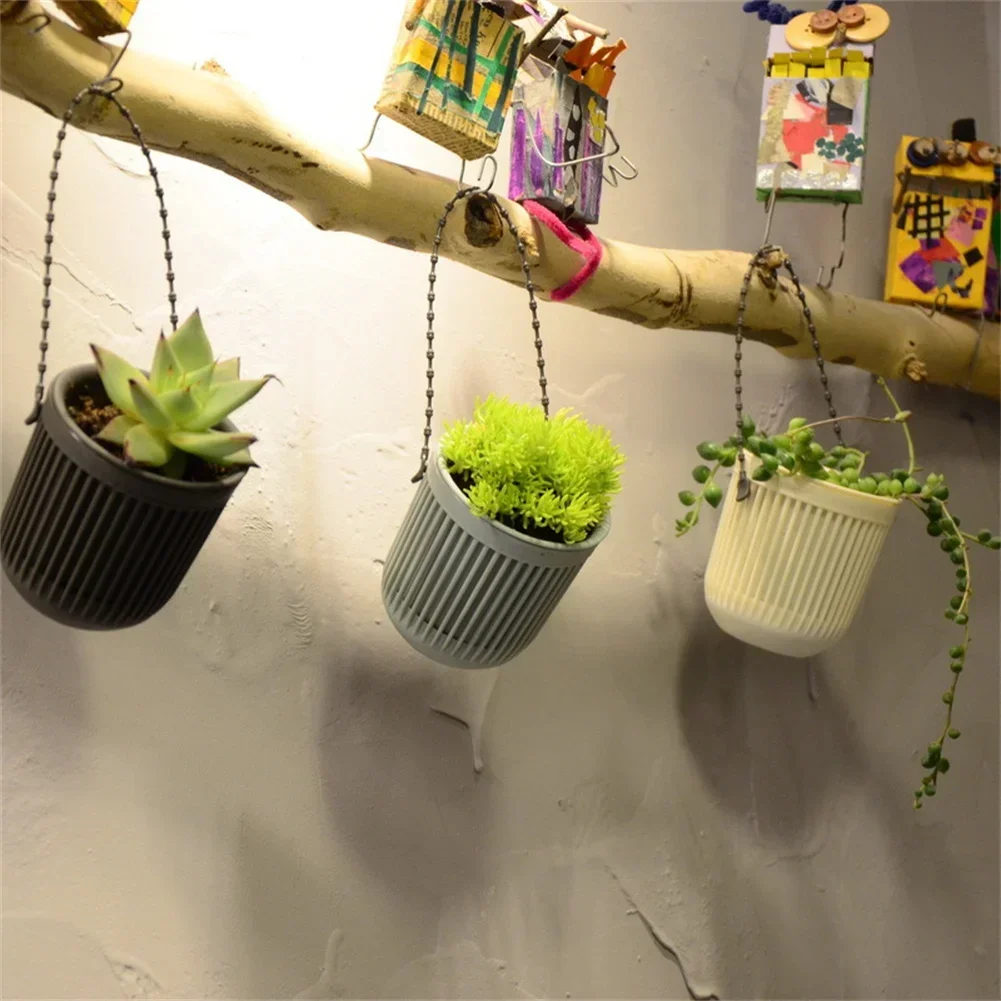 New Creative Simple Double-layer Plastic Planter Desktop Ornament Hanging Flowerpot Plants Holder Basket Garden Pot Home Decor