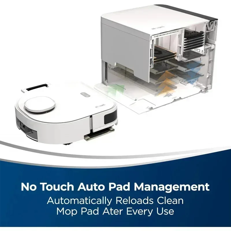 PMD4-ABISSEL RadyClean روبوت للأرضيات الصلبة للتطهير الرطب/الجاف، تقنية تغيير الوسادة التلقائية، رسم الخرائط المتقدم LiDAR، توصيل تطبيق WiFi،