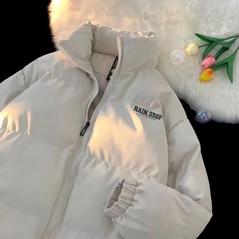 

Осень-зима Thiened, мужская хлопковая куртка большого размера с буквенным принтом, повседневная верхняя одежда для подростков и молодых взрослых