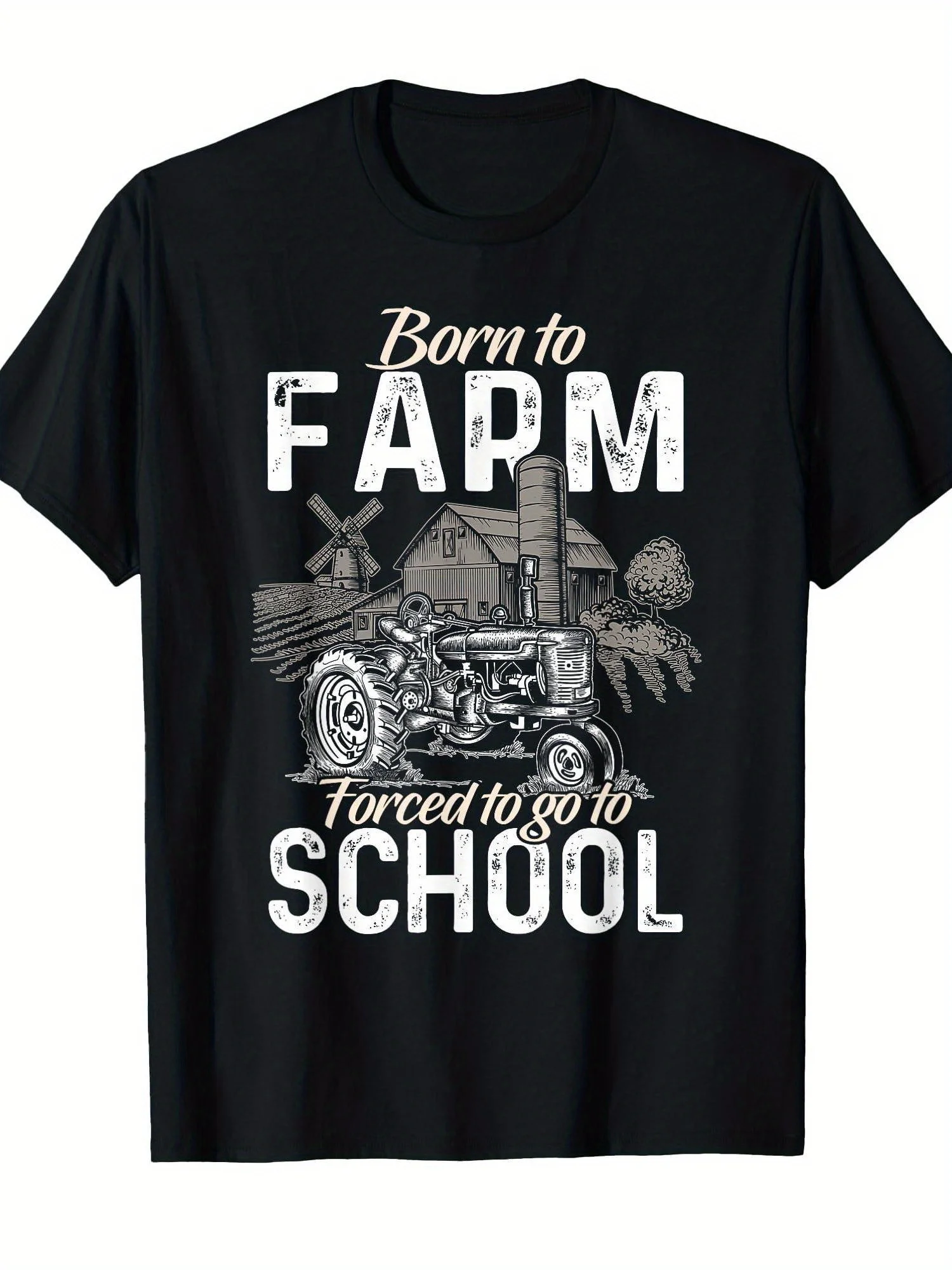 

Men's Funny Farmer Tractor T-Shirt Short Sleeve - Farming Humor Gift for Tractor Lovers,Casual Crew Neck Tee with Tractor Design