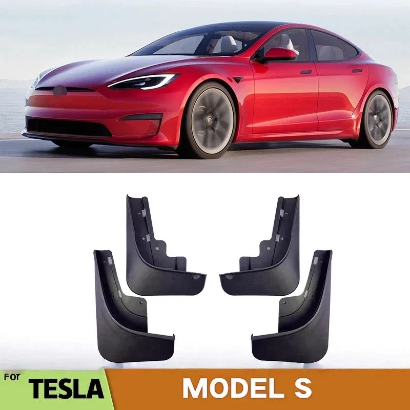 MudFlaps For Tesla Model S 2014-2025 2023 2024 Mud Flaps Splash Guard Mudguards Front Rear Fender Auto Styline Car Accessories