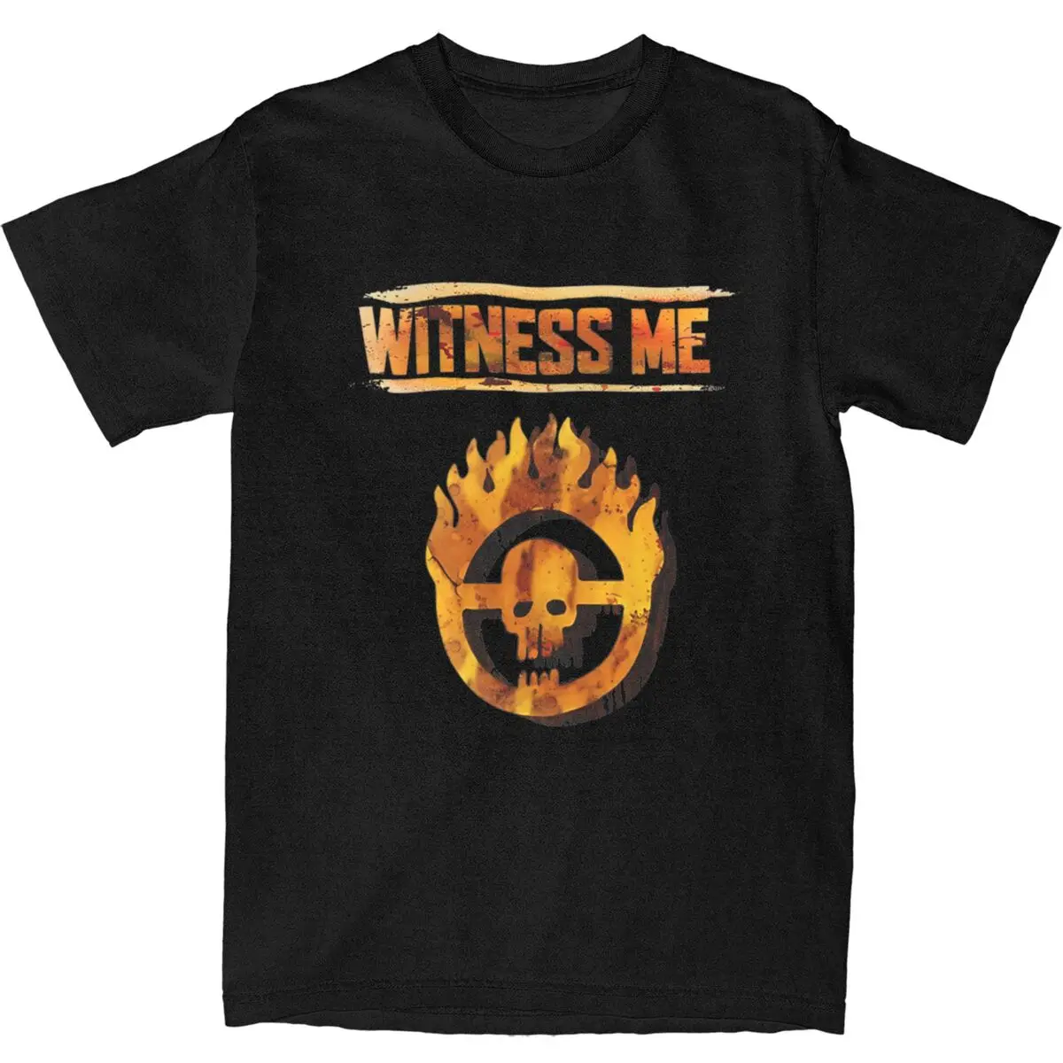 Mens T-Shirt Mad Max T-Shirts Harajuku Witness Me Beach Tees Street Style Print Pure Cotton Clothing Gift