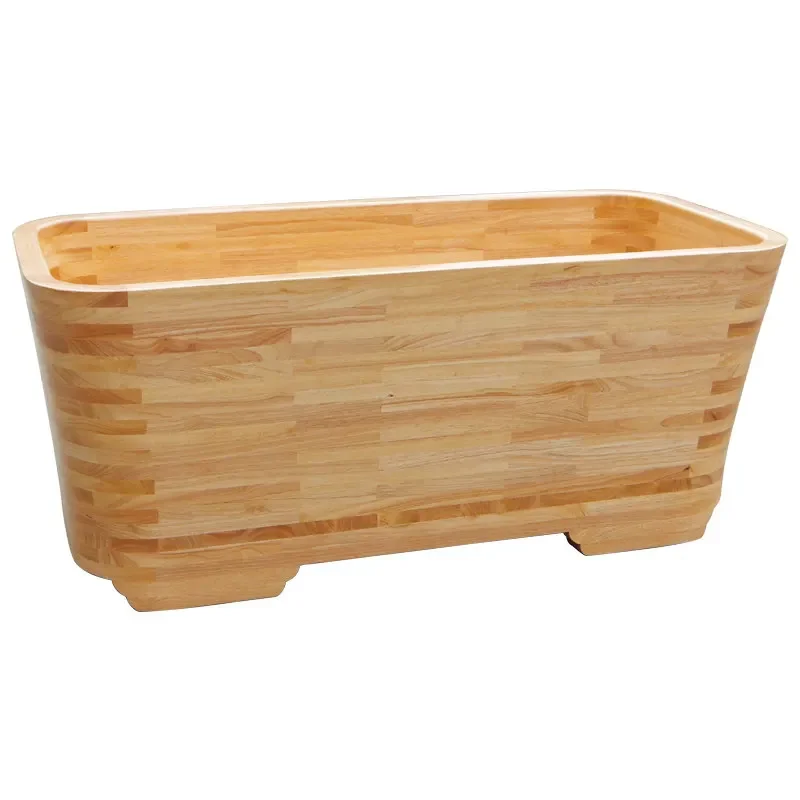 Bath Bucket Household Bath Bucket Adult Full Body Oak