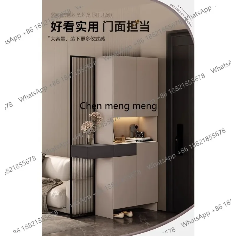 M46 خزانة أحذية مدخل المنزل الفاخرة المدمجة تواجه خزانة بهو باب غرفة المعيشة خزانة التقسيم #1