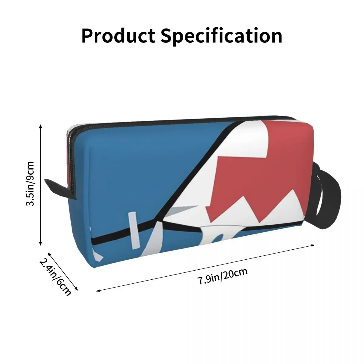 Gawr Gura Shark Mouth Makeup Bag Cosmetic Organizer Storage Dopp Kit Toiletry Cosmetic Bag for Women Beauty Travel Pencil Case