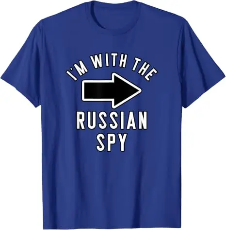 Halloween-Kostümshirts für Paare „Ich bin beim russischen Spion“ T-Shirt Y2K Persönlichkeitsdruck mit sarkastischem Spruch Neuheit – Detail 12