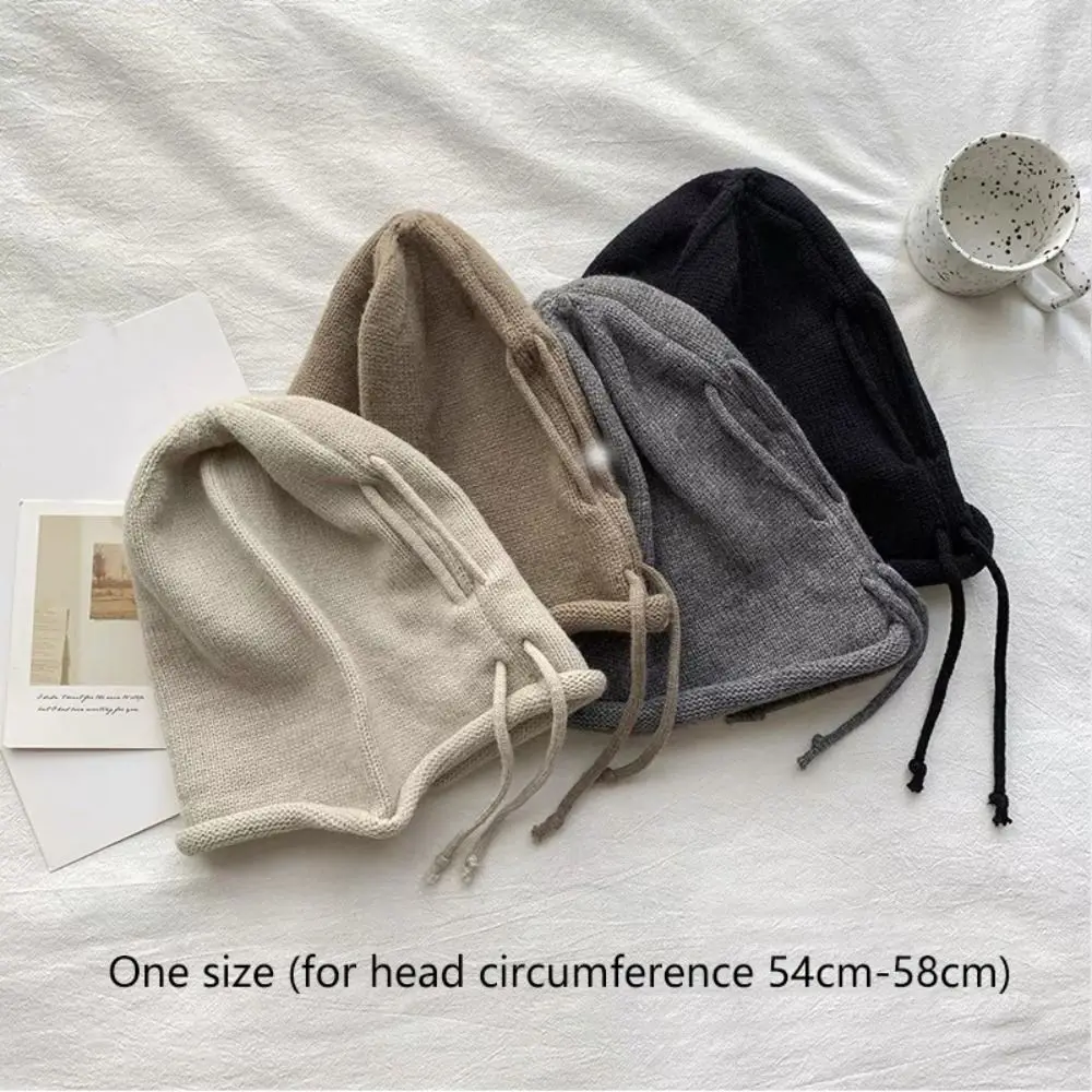 Warm Knitted Hat Unisex Winter Solid Color Beanies Cap Hip Hop Stacking Bonnet Women