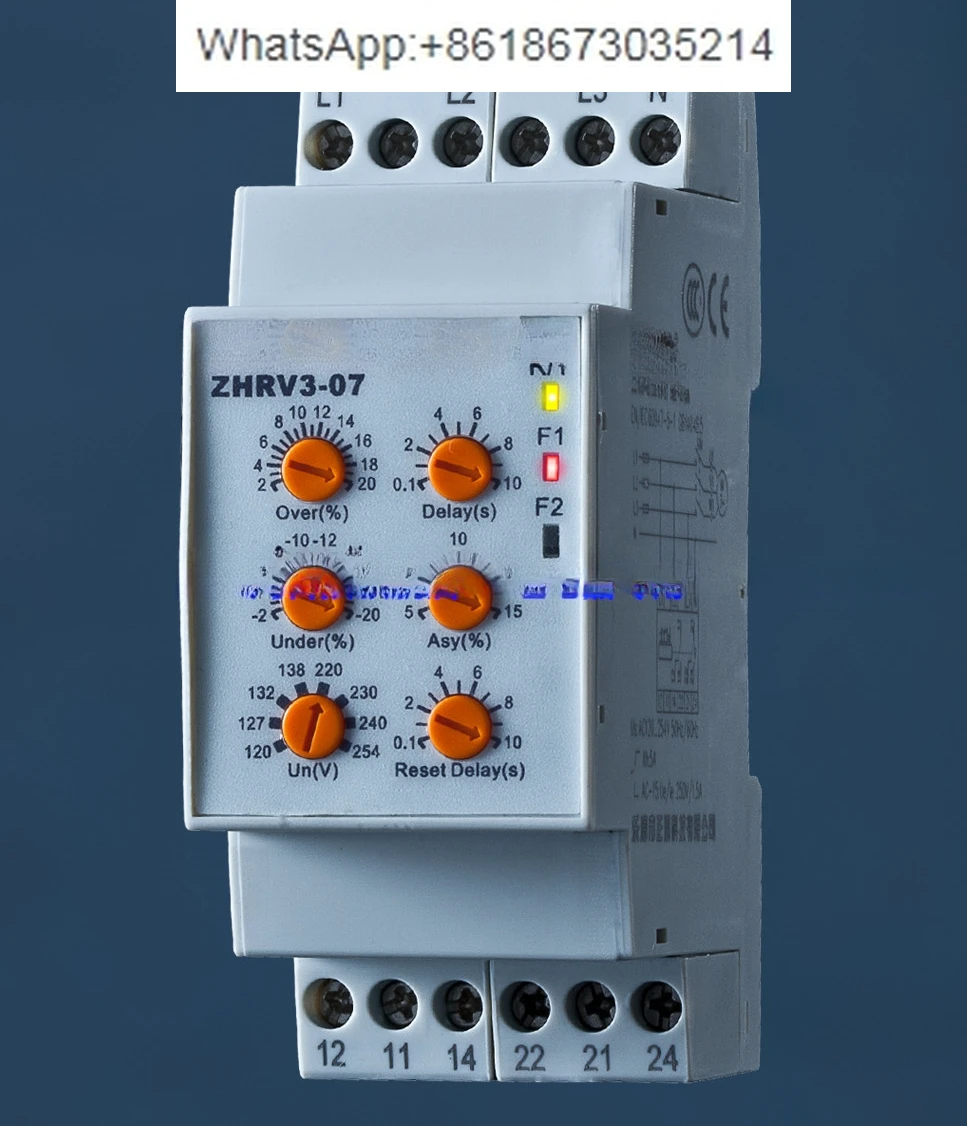 

Phase sequence over and under voltage protector ZHRV3