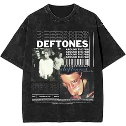 Deftones Around The Fur T Shirt Streetwear for Men Women Deftones Art For Fan Vintage T-Shirt Oversize Streetwear