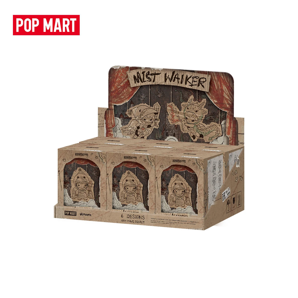 【EU】POP MART Hirono Mist-Walker Serie - Plüschpuppen-Anhänger 1/6 Stück POPMART Blindbox Niedliches Spielzeug Mystery Box